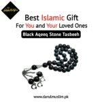 Black Aqeeq Stone Tasbeeh (Original) 33 Beads | Dar Ul Muslim