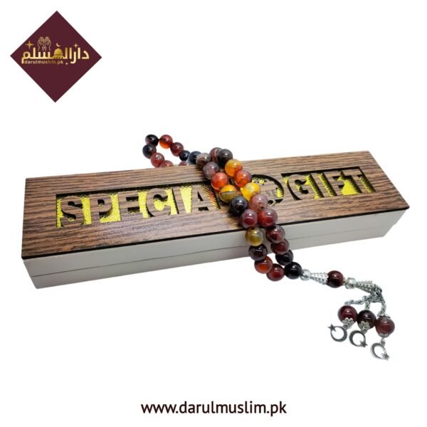 Sulemani Aqeeq Stone Tasbeeh (Original) 33 Beads | Dar Ul Muslim - Image 5